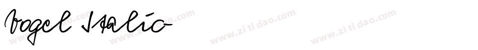 Vogel Italic字体转换